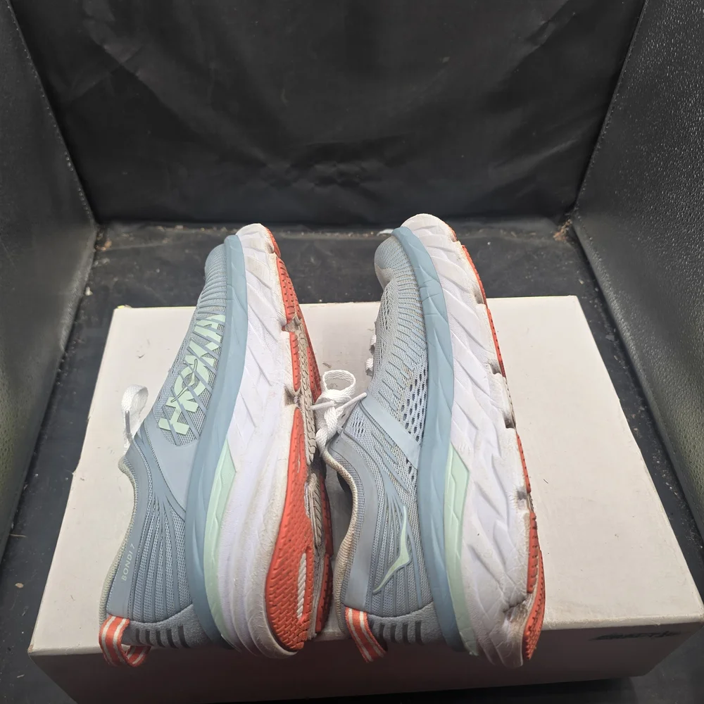 Hoka‎ One One Gray and White Athletic Shoes